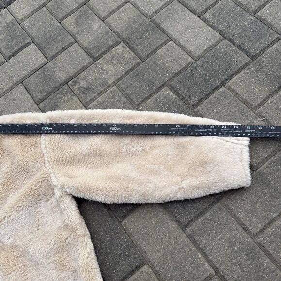 Jason Wu Zip NWT $138 LARGE! Oversize Pullover Jacket Faux Fur Leather Fall Warm - Picture 12 of 13